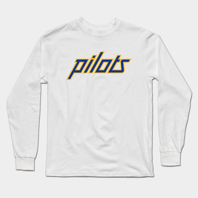 Defunct Seattle Pilots Baseball 1970 Long Sleeve T-Shirt by LocalZonly